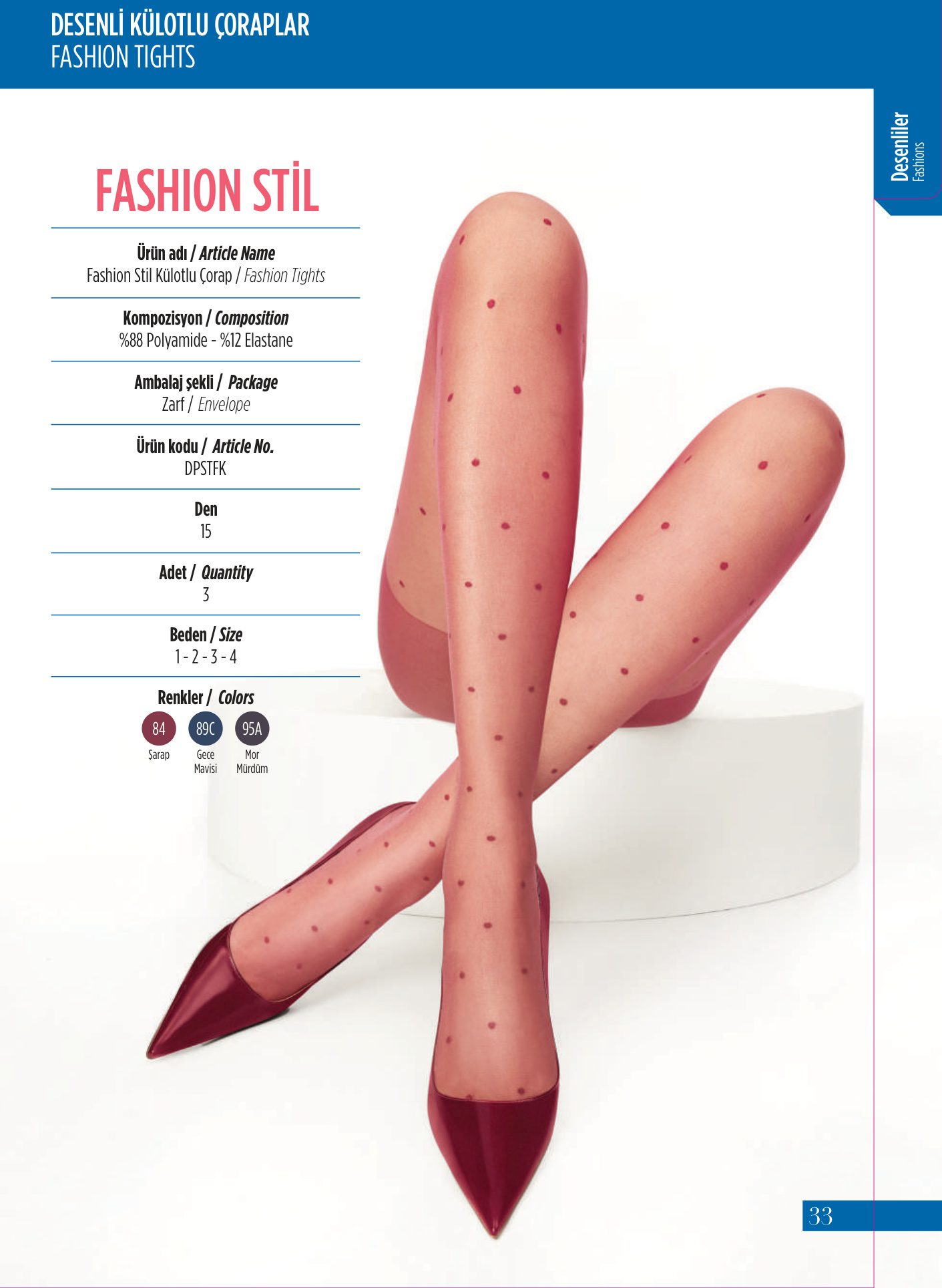Penti Fashion Stil Külotlu Çorap