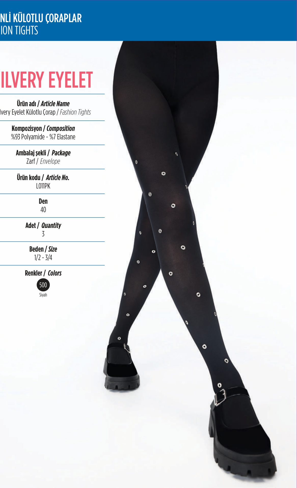 Penti Silvery Eyelet Külotlu Çorap