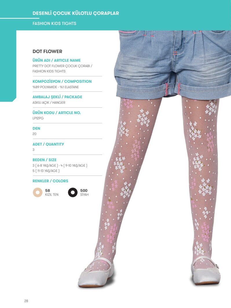 Penti Pretty Dot Ribbon Külotlu Çorap