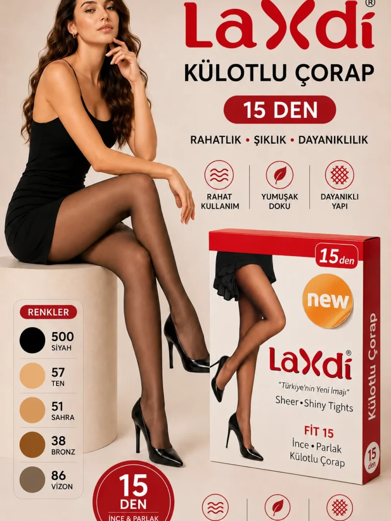 Laxdi Fit 15 Külotlu Çorap