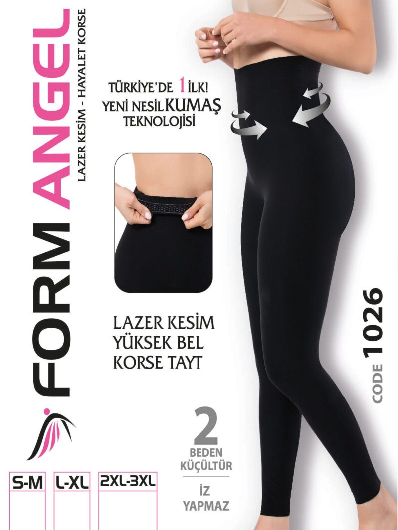 Toptan Lazer Kesim Yüksek Bel Korse Tayt - Form Angel 1026 | Uygun Fiyatli Lazer Kesim Yüksek Bel Korse Tayt - Form Angel 1026 - Toptan Ic Giyim Pazari