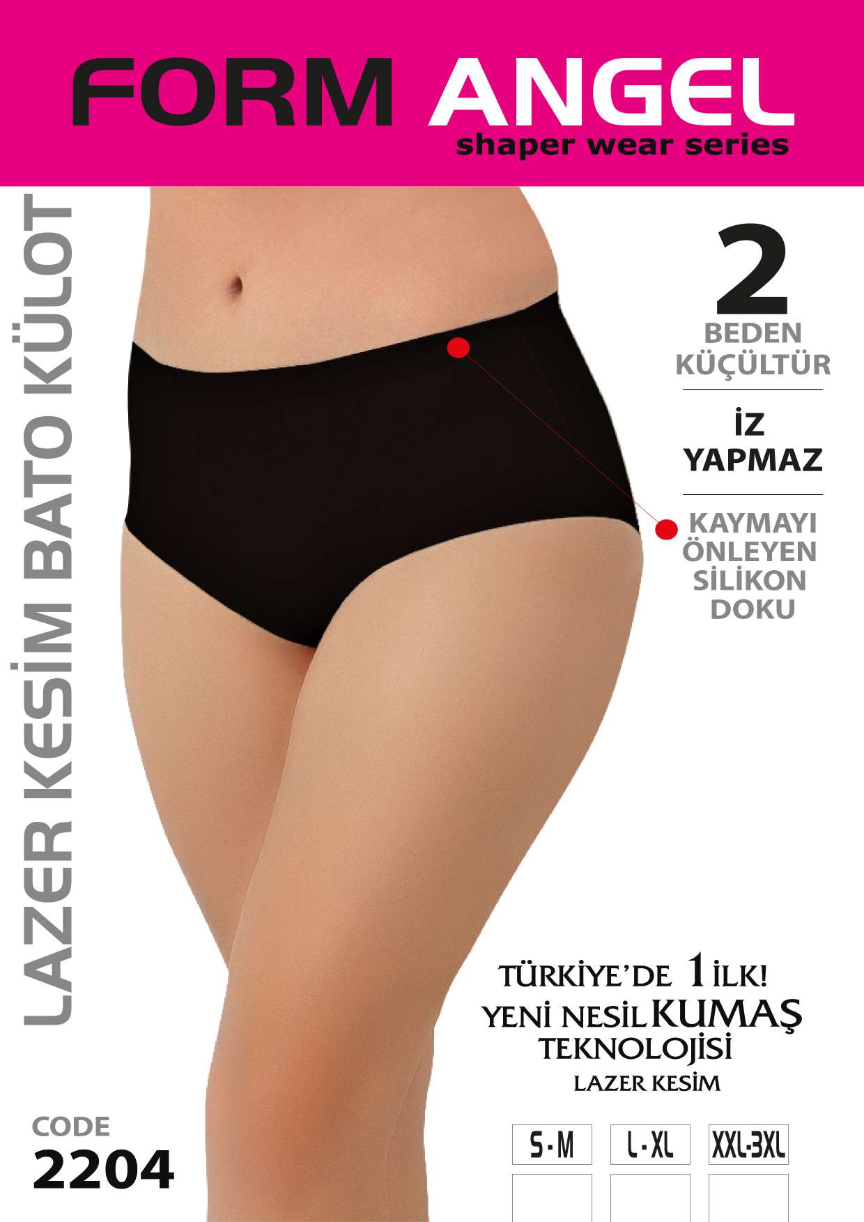 Toptan Lazer Kesim Bato Külot - Form Angel 2204 | Uygun Fiyatli Lazer Kesim Bato Külot - Form Angel 2204 - Toptan Ic Giyim Pazari