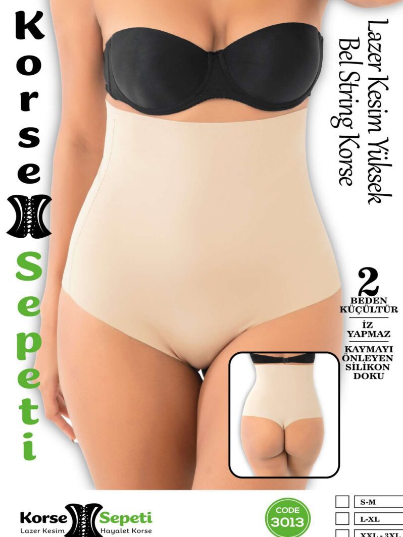 Toptan Lazer Kesim Yüksek Bel String Korse - Form Angel 3013 | Uygun Fiyatli Lazer Kesim Yüksek Bel String Korse - Form Angel 3013 - Toptan Ic Giyim Pazari