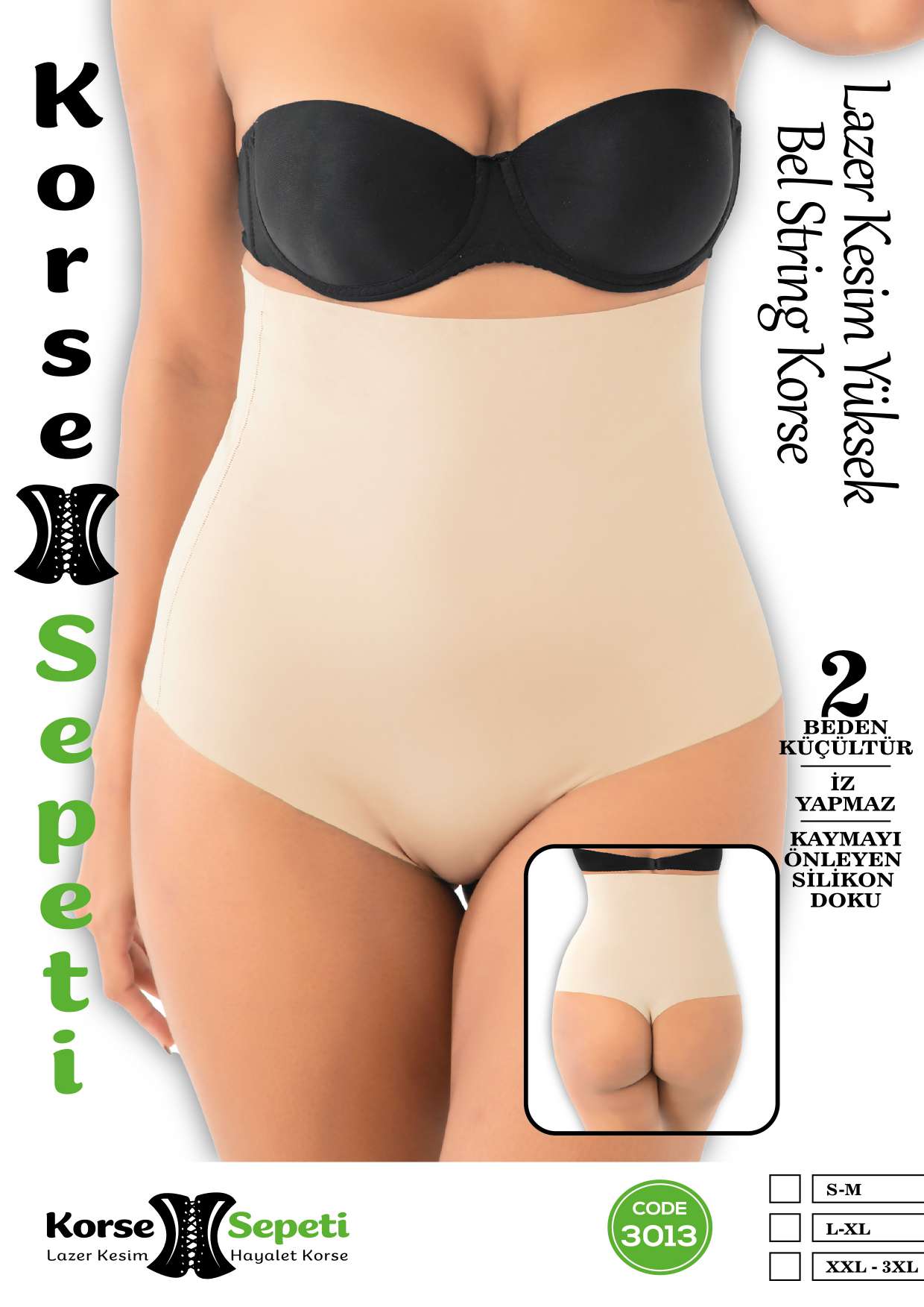 Toptan Lazer Kesim Yüksek Bel String Korse - Form Angel 3013 | Uygun Fiyatli Lazer Kesim Yüksek Bel String Korse - Form Angel 3013 - Toptan Ic Giyim Pazari