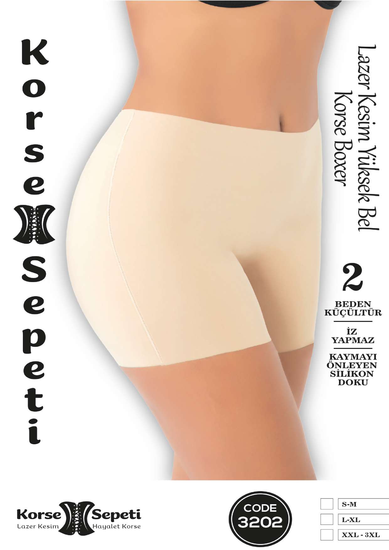 Toptan Korse Sepeti Lazer Kesim Korse Boxer - Form Angel 3202 | Uygun Fiyatli Korse Sepeti Lazer Kesim Korse Boxer - Form Angel 3202 - Toptan Ic Giyim Pazari