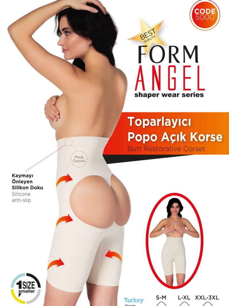 Toptan Toparlayıcı Popo Açık Korse - Form Angel 5000 | Uygun Fiyatli Toparlayıcı Popo Açık Korse - Form Angel 5000 - Toptan Ic Giyim Pazari