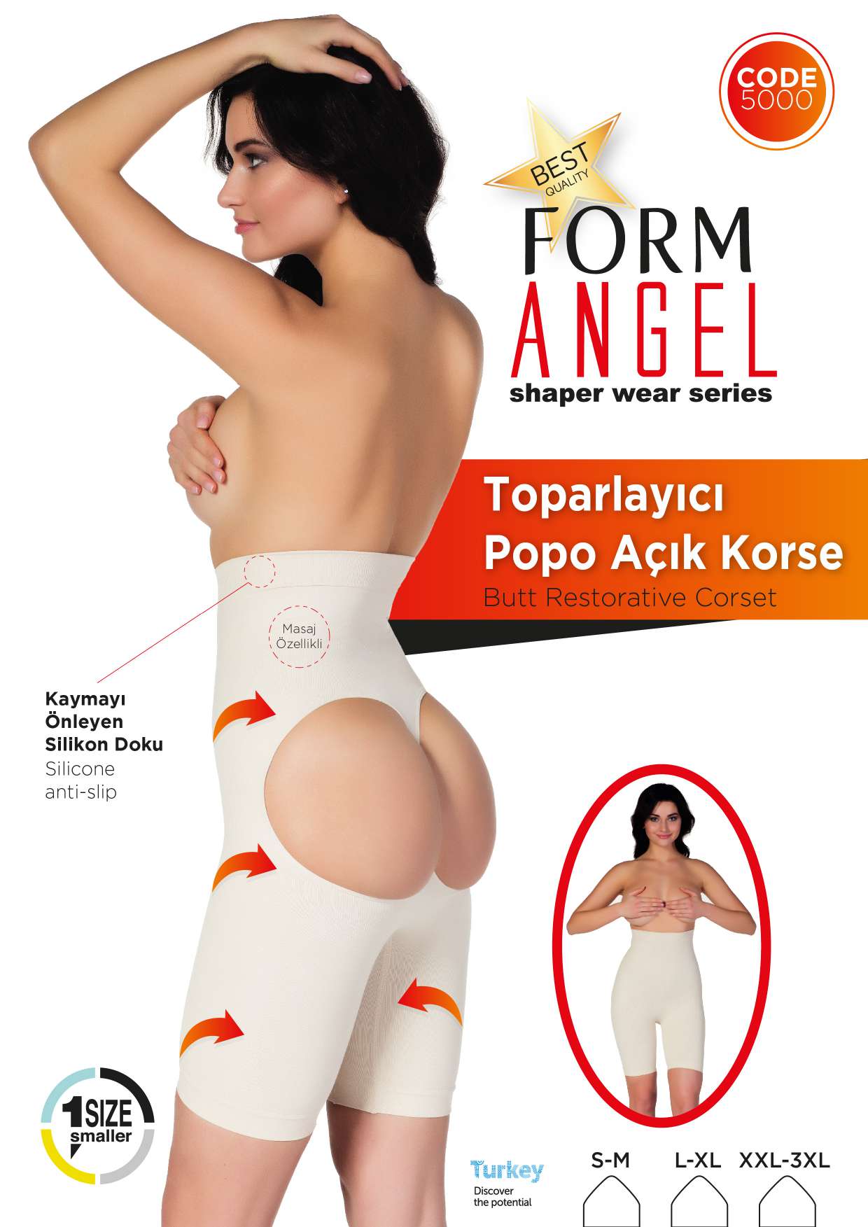 Toptan Toparlayıcı Popo Açık Korse - Form Angel 5000 | Uygun Fiyatli Toparlayıcı Popo Açık Korse - Form Angel 5000 - Toptan Ic Giyim Pazari