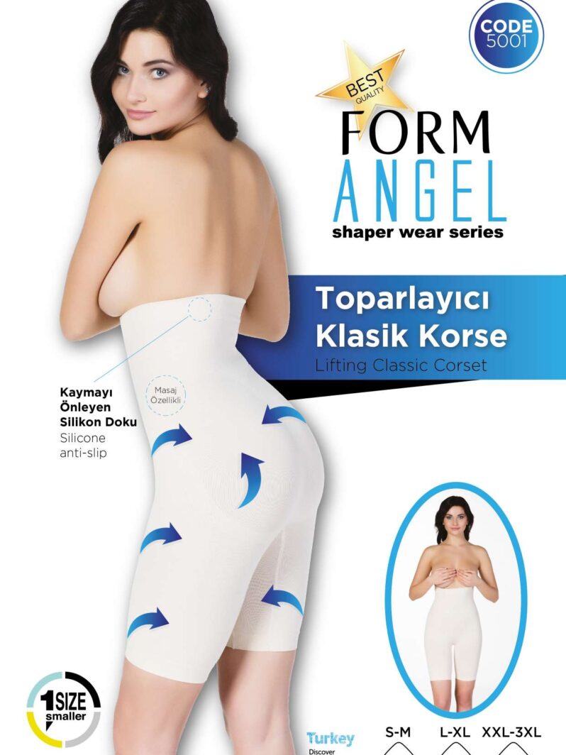 Toptan Toparlayıcı Klasik Korse - Form Angel 5001 | Uygun Fiyatli Toparlayıcı Klasik Korse - Form Angel 5001 - Toptan Ic Giyim Pazari