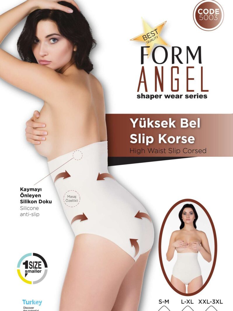 Toptan Yüksek Bel Slip Korse - Form Angel 5003 | Uygun Fiyatli Yüksek Bel Slip Korse - Form Angel 5003 - Toptan Ic Giyim Pazari