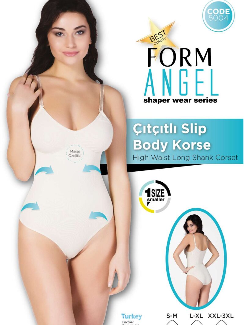 Toptan Çıtçıtlı Slip Body Korse - Form Angel 5004 | Uygun Fiyatli Çıtçıtlı Slip Body Korse - Form Angel 5004 - Toptan Ic Giyim Pazari