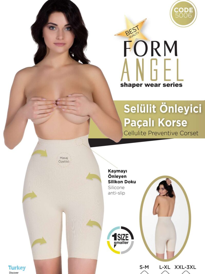 Toptan Selülit Önleyici Paçalı Korse - Form Angel 5006 | Uygun Fiyatli Selülit Önleyici Paçalı Korse - Form Angel 5006 - Toptan Ic Giyim Pazari