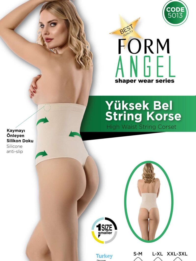 Toptan Yüksek Bel String Korse - Form Angel 5013 | Uygun Fiyatli Yüksek Bel String Korse - Form Angel 5013 - Toptan Ic Giyim Pazari