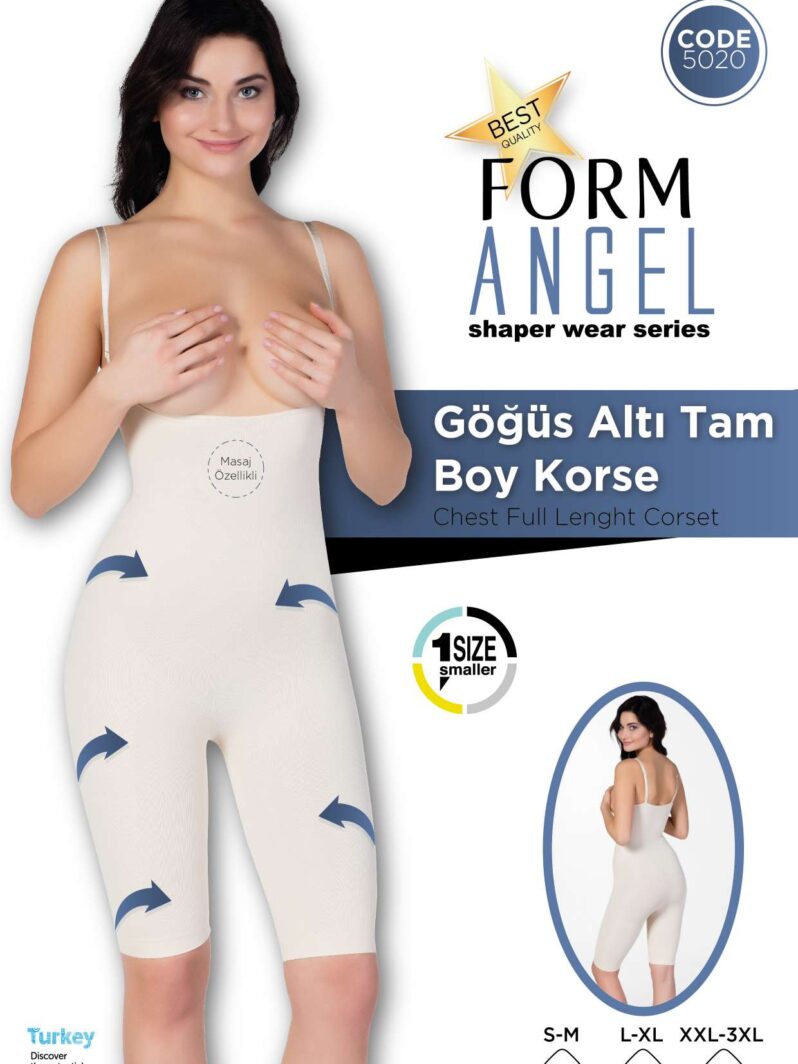 Toptan Göğüs Altı Tam Boy Korse - Form Angel 5020 | Uygun Fiyatli Göğüs Altı Tam Boy Korse - Form Angel 5020 - Toptan Ic Giyim Pazari