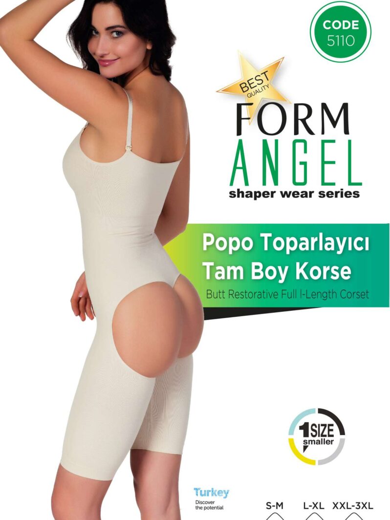 Toptan Tam Boy Popo Açık Korse - Form Angel 5110 | Uygun Fiyatli Tam Boy Popo Açık Korse - Form Angel 5110 - Toptan Ic Giyim Pazari