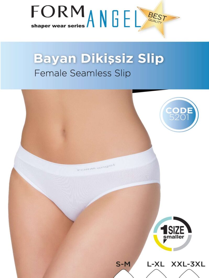 Toptan Bayan Dikişsiz Slip - Form Angel 5201 | Uygun Fiyatli Bayan Dikişsiz Slip - Form Angel 5201 - Toptan Ic Giyim Pazari