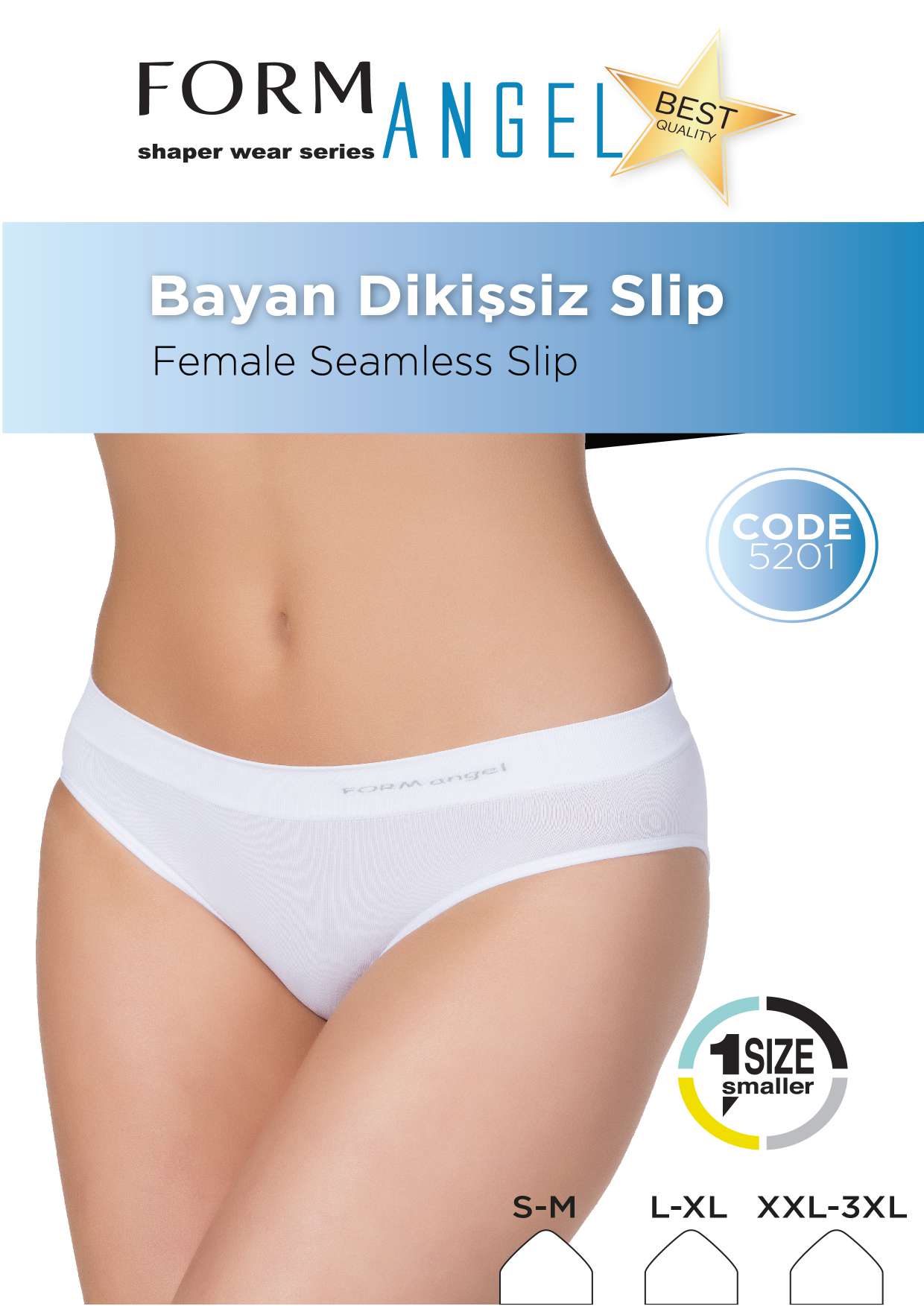 Toptan Bayan Dikişsiz Slip - Form Angel 5201 | Uygun Fiyatli Bayan Dikişsiz Slip - Form Angel 5201 - Toptan Ic Giyim Pazari