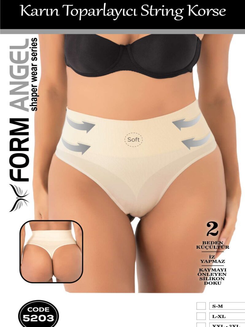 Toptan Alt Karın Toparlayıcı String Korse - Form Angel 5203 | Uygun Fiyatli Alt Karın Toparlayıcı String Korse - Form Angel 5203 - Toptan Ic Giyim Pazari