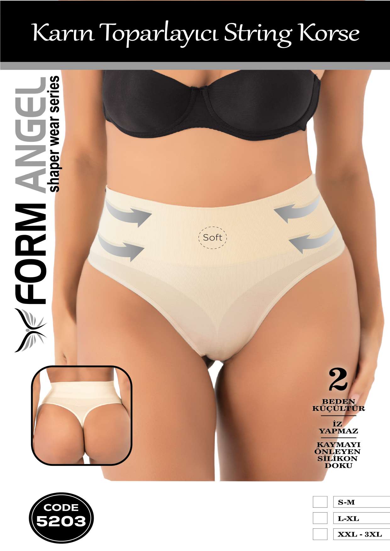 Toptan Alt Karın Toparlayıcı String Korse - Form Angel 5203 | Uygun Fiyatli Alt Karın Toparlayıcı String Korse - Form Angel 5203 - Toptan Ic Giyim Pazari