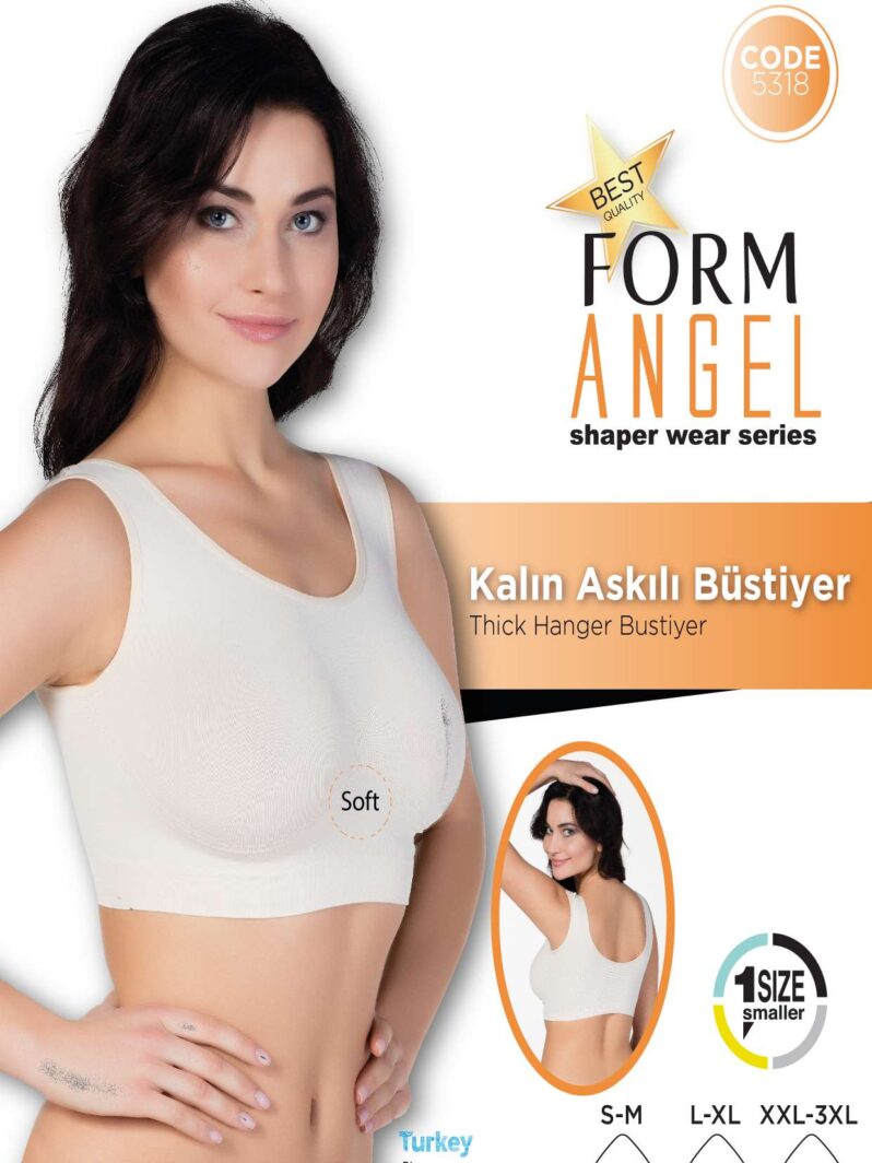 Toptan Kalın Askılı Büstiyer - Form Angel 5318 | Uygun Fiyatli Kalın Askılı Büstiyer - Form Angel 5318 - Toptan Ic Giyim Pazari