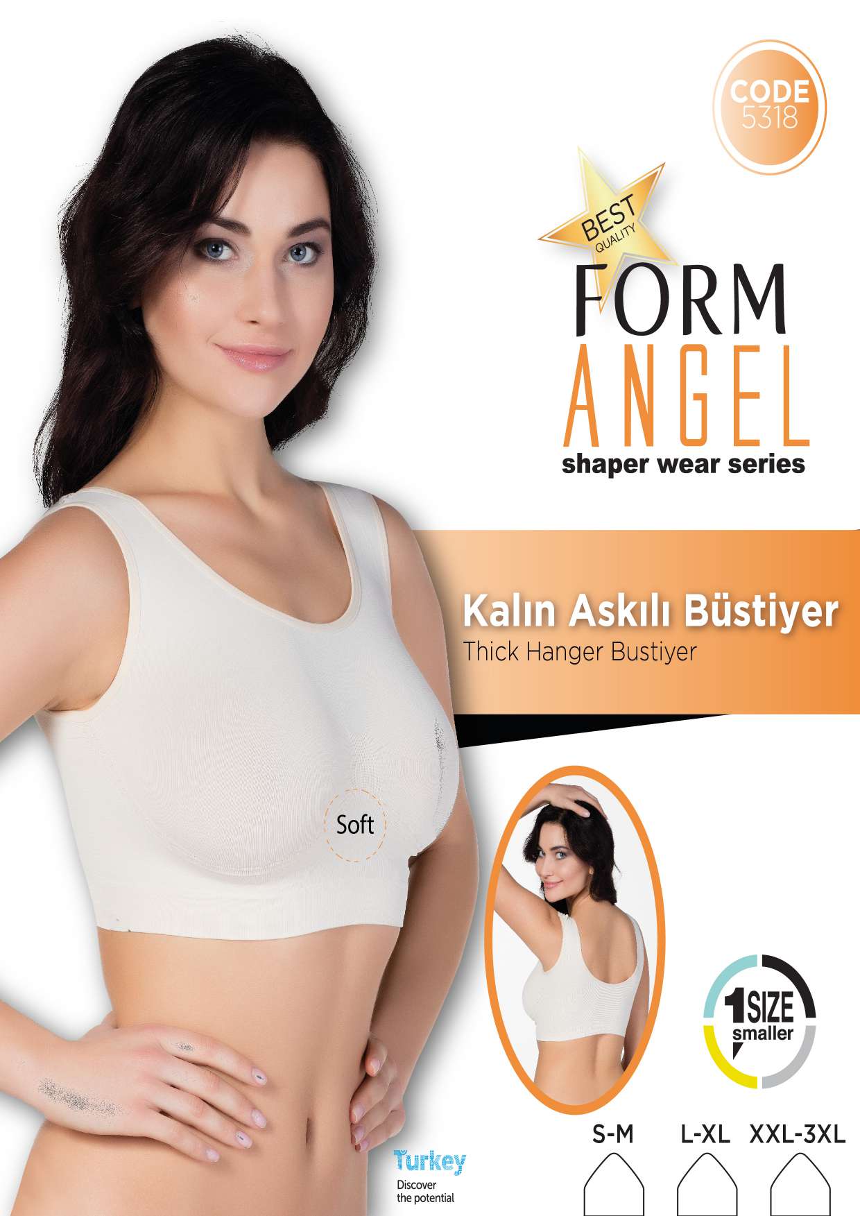 Toptan Kalın Askılı Büstiyer - Form Angel 5318 | Uygun Fiyatli Kalın Askılı Büstiyer - Form Angel 5318 - Toptan Ic Giyim Pazari