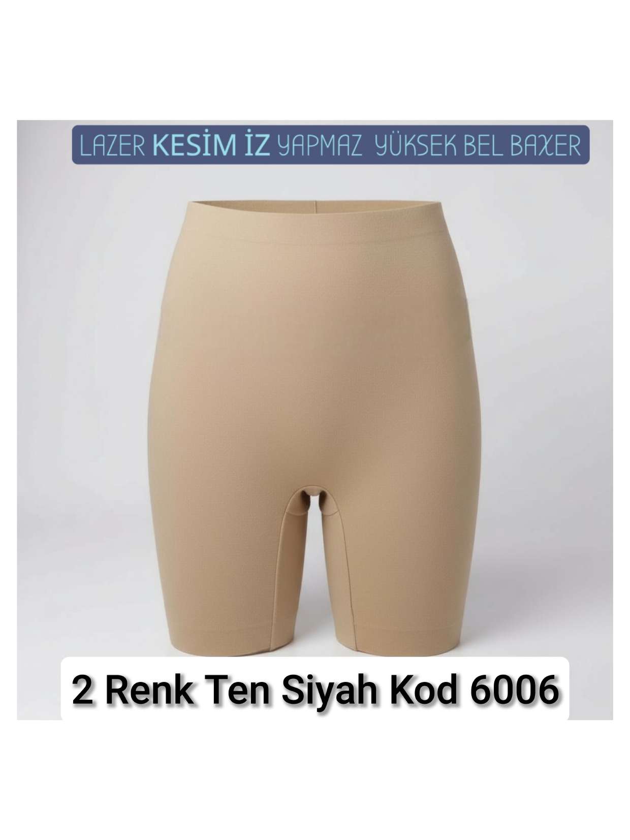 Toptan Lazer Kesim Yüksek Bel Boxer Şort - Form Angel 6006 | Uygun Fiyatli Lazer Kesim Yüksek Bel Boxer Şort - Form Angel 6006 - Toptan Ic Giyim Pazari