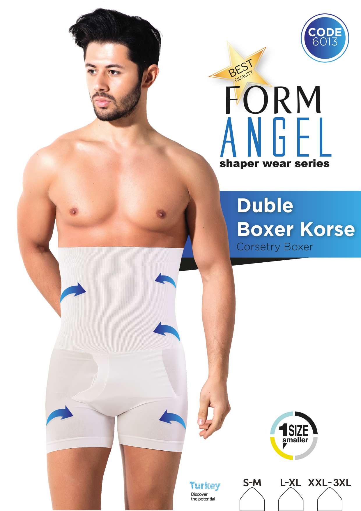 Toptan Duble Boxer Korse - Form Angel 6013 | Uygun Fiyatli Duble Boxer Korse - Form Angel 6013 - Toptan Ic Giyim Pazari