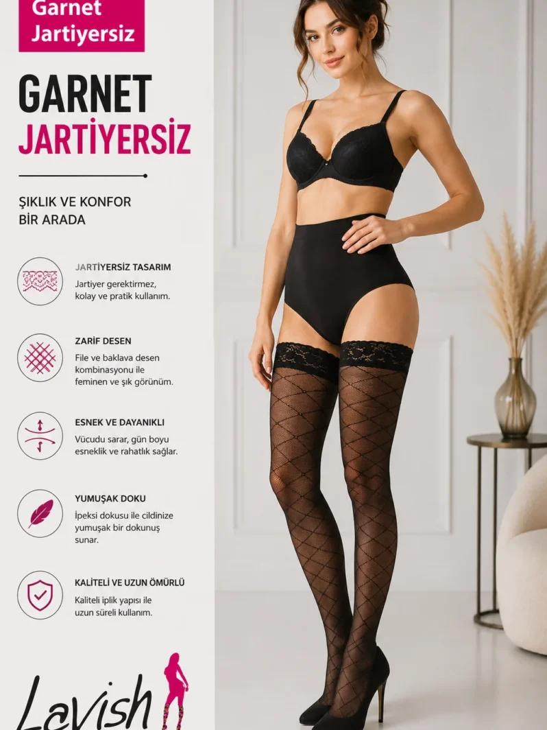 Toptan Lavish 15 Den Jartiyer Çorap | Uygun Fiyatli Lavish 15 Den Jartiyer Çorap - Toptan Ic Giyim Pazari