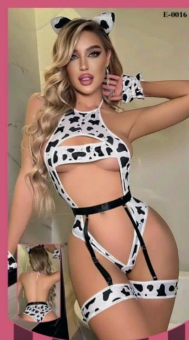 Leopar Desenli Bra Şort Garter Takımı
