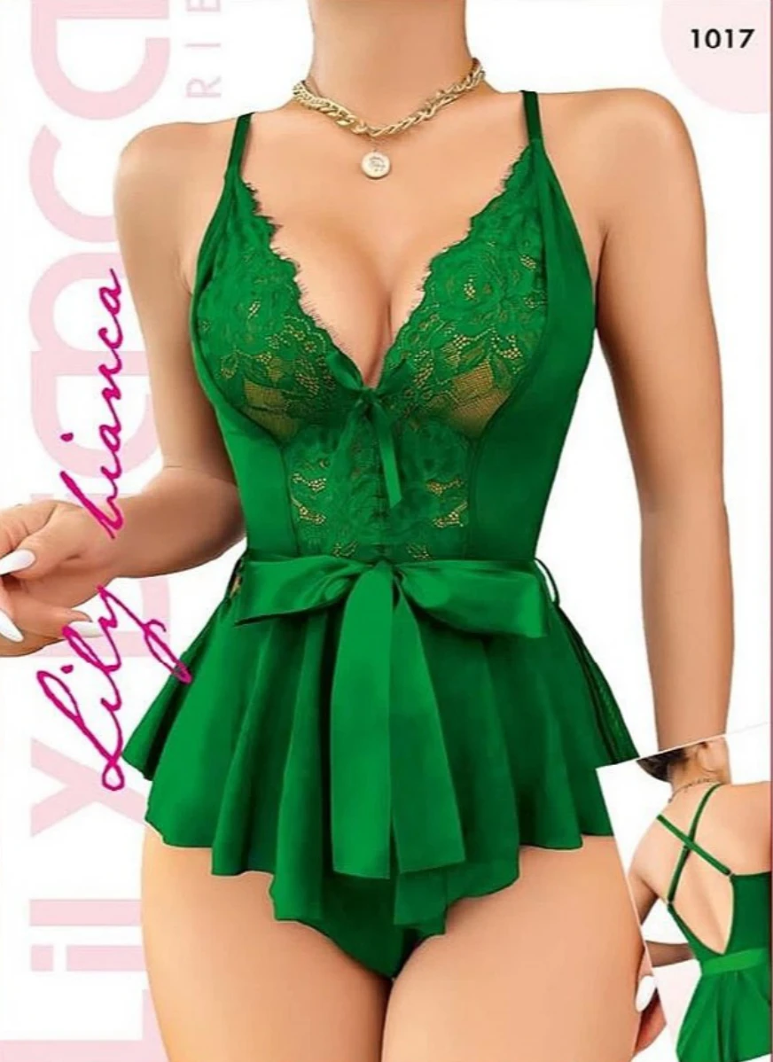 Dantelli Kuşaklı Babydoll