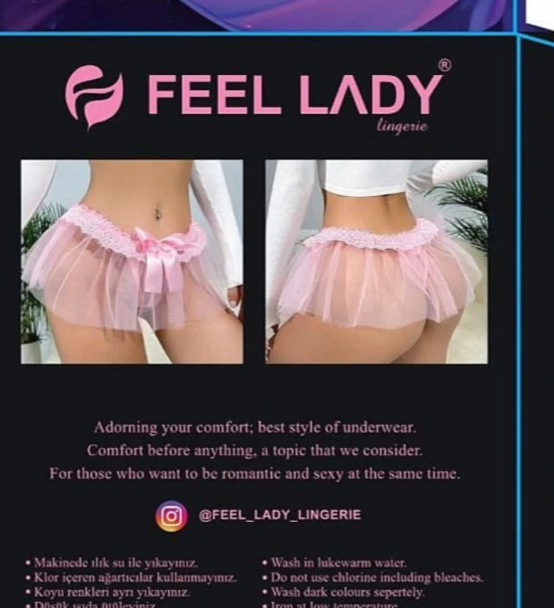 Tüllü Fiyonklu Külot Pembe