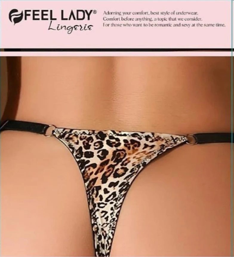 Leopar Desenli Bantlı Slip Leopar - arka gorunum