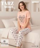 Toptan Tarz Moda Süprem Pijama Takımı - Şeftali Çiçek Desenli (Kod 1653) | Uygun Fiyatli Tarz Moda Süprem Pijama Takımı - Şeftali Çiçek Desenli (Kod 1653) - Toptan Ic Giyim Pazari