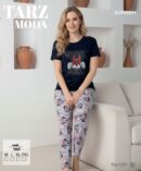 Toptan Tarz Moda Süprem Pijama Takımı - Lacivert Çiçek Desenli (Kod 1663) | Uygun Fiyatli Tarz Moda Süprem Pijama Takımı - Lacivert Çiçek Desenli (Kod 1663) - Toptan Ic Giyim Pazari