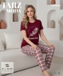 Toptan Tarz Moda Süprem Pijama Takımı - Bordo Tüy Desenli Ekose (Kod 1664) | Uygun Fiyatli Tarz Moda Süprem Pijama Takımı - Bordo Tüy Desenli Ekose (Kod 1664) - Toptan Ic Giyim Pazari